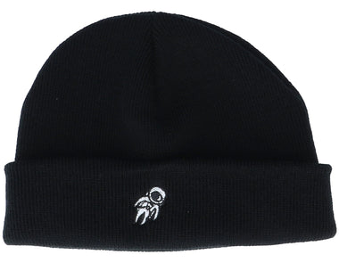 Tiny Astronaut Black Short Beanie
