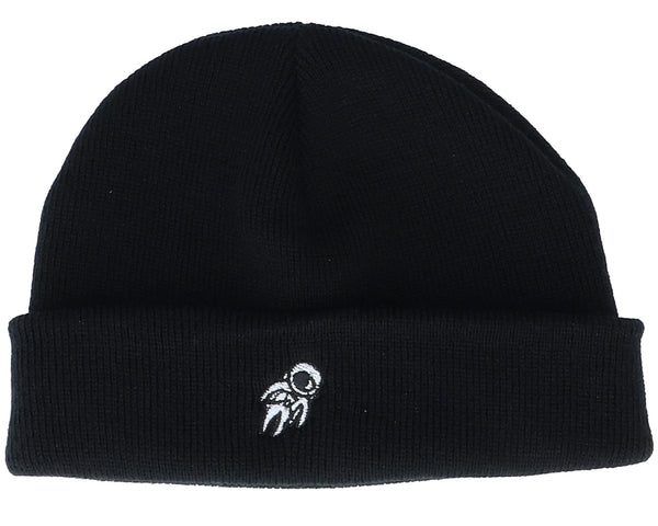 Tiny Astronaut Black Short Beanie