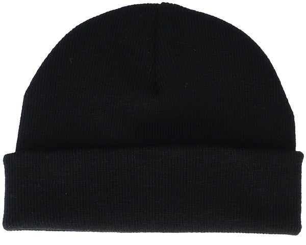 Tiny Red Rose Black Short Beanie