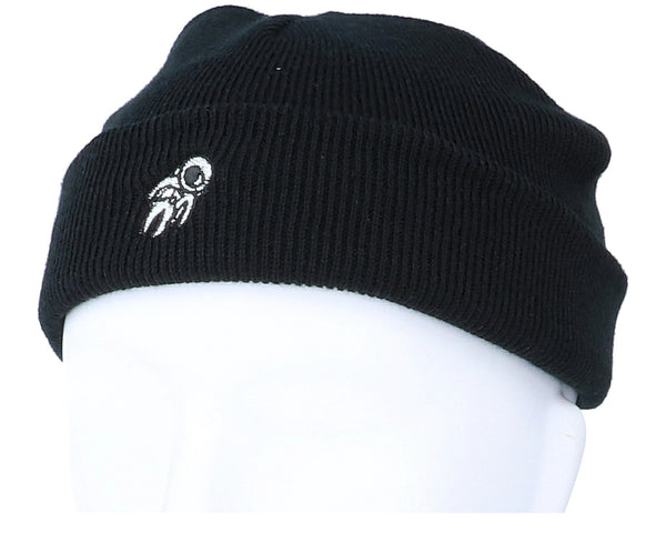 Tiny Astronaut Black Short Beanie