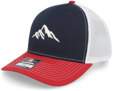 Mountain 3d Navy/White/Red Trucker 21.7-23.6 in.