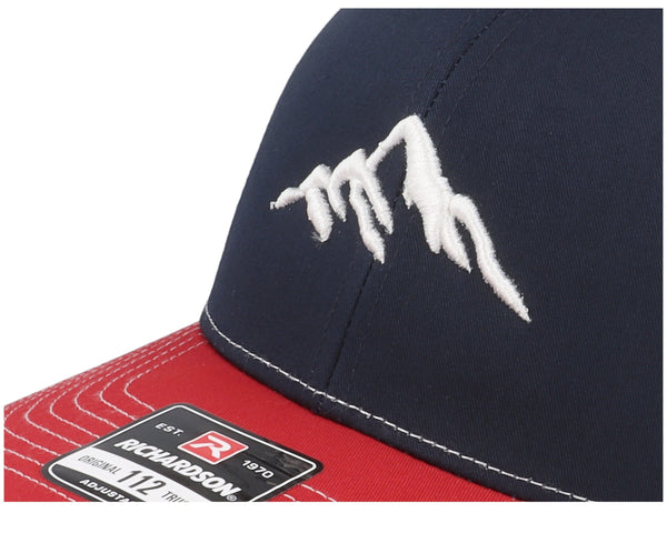 Mountain 3d Navy/White/Red Trucker 21.7-23.6 in.