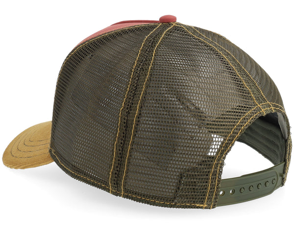 Big Size Cap Skull Yellow/Red A-frame Trucker23.2-25.2 in.