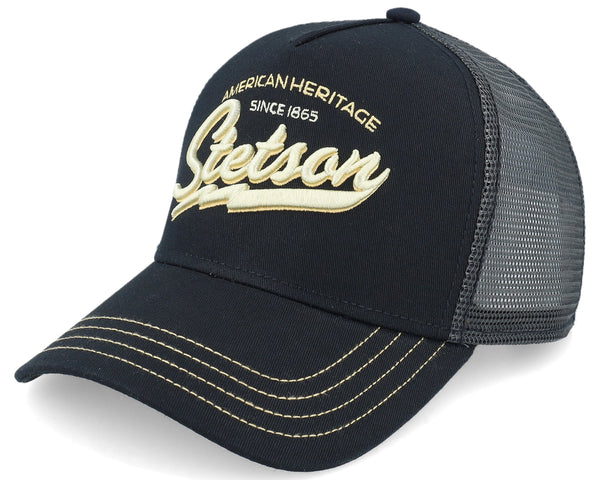 Big Size American Heritage Classic Black A-Frame Trucker 23.2-25.2 in