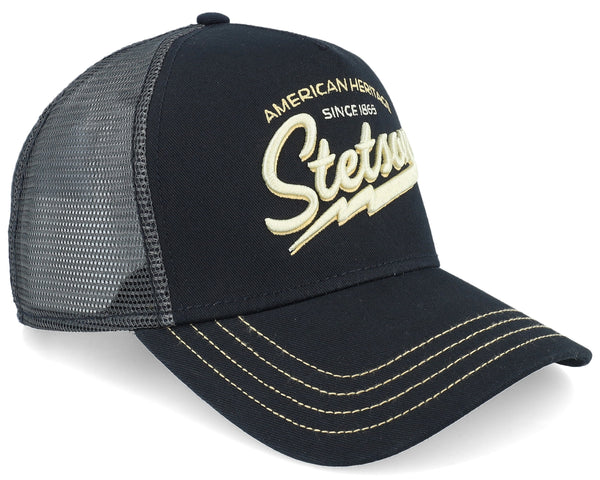 Big Size American Heritage Classic Black A-Frame Trucker 23.2-25.2 in