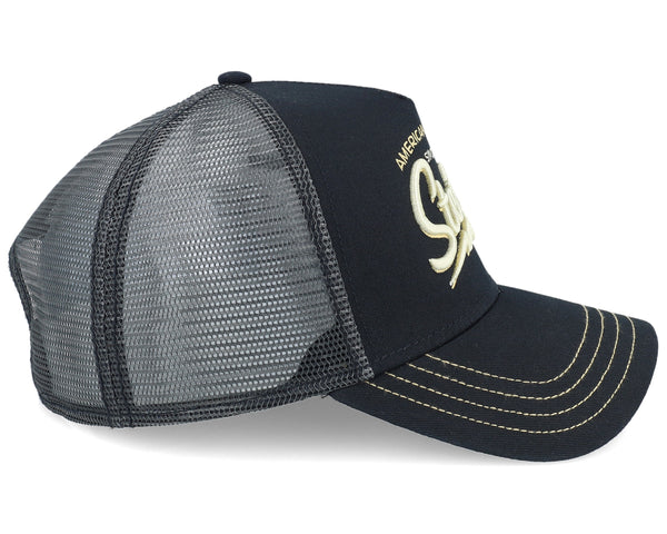 Big Size American Heritage Classic Black A-Frame Trucker 23.2-25.2 in